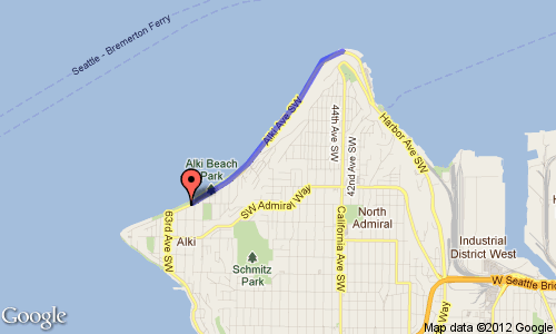 map of West Seattle 5K route